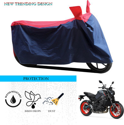 ANTHUB Waterproof Two Wheeler Cover for Yamaha(MT 9, Black, Red)