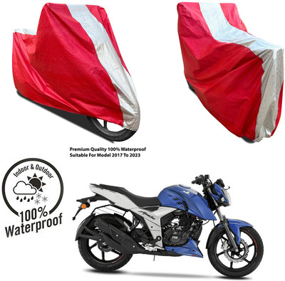 AUTOCAD Waterproof Two Wheeler Cover for Bajaj(Discover 110, Silver, Red)