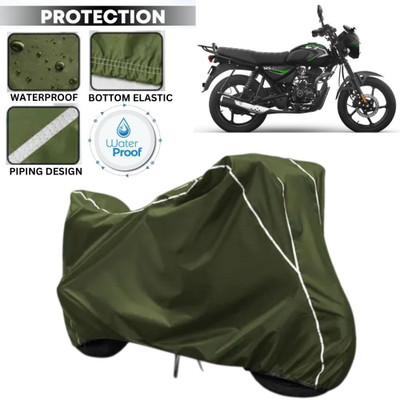 kerwa Waterproof Two Wheeler Cover for Bajaj(CT 125X, Green, White)