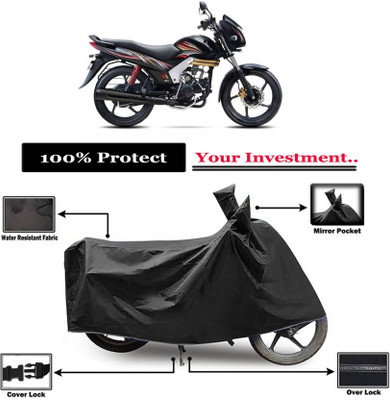 AASHTIK MART Two Wheeler Cover for Mahindra(Centuro, Black)