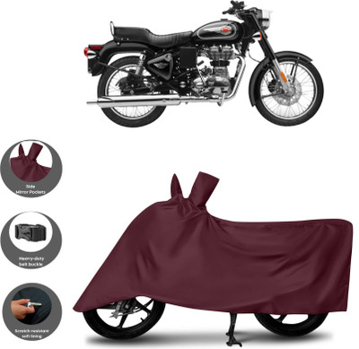 WMIZEXA Waterproof Two Wheeler Cover for Royal Enfield(Bullet, Maroon)