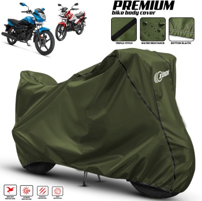 xodi Waterproof Two Wheeler Cover for Hero(Splendor I Smart, Green, Black)