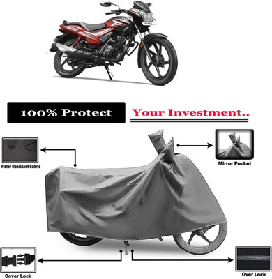 Amexride Two Wheeler Cover for TVS(Star City Plus, Grey)