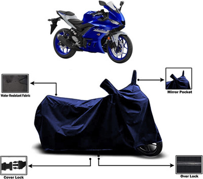 Amexride Two Wheeler Cover for Yamaha(YZF R3 BS6, Blue)