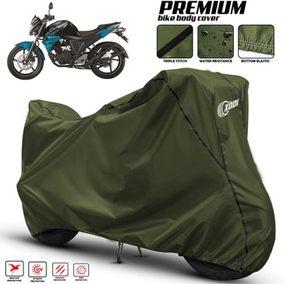xodi Waterproof Two Wheeler Cover for Yamaha(FZ S FI (V 2.0), Green, Black)