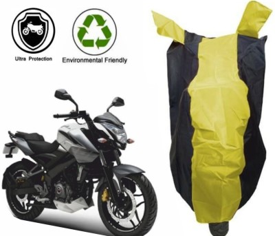 RM Collections Waterproof Two Wheeler Cover for Bajaj(Pulsar 200 NS DTS-i, Yellow, Black)