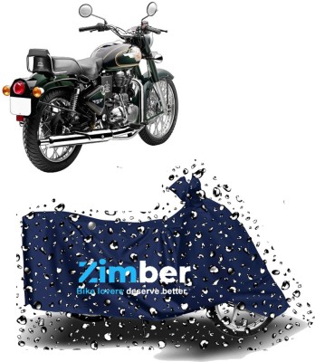 ZIMBER Two Wheeler Cover for Royal Enfield(Bullet 500, Blue)