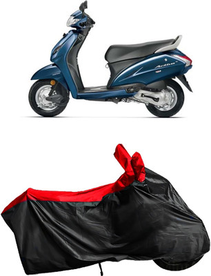 Autofly Waterproof Two Wheeler Cover for Honda(Activa 4G, Red, Black)