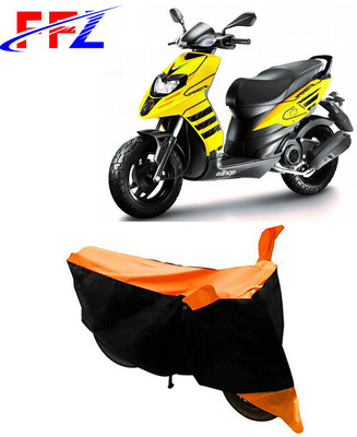 FFZ Waterproof Two Wheeler Cover for Aprilia(SR 150, Black, Orange)