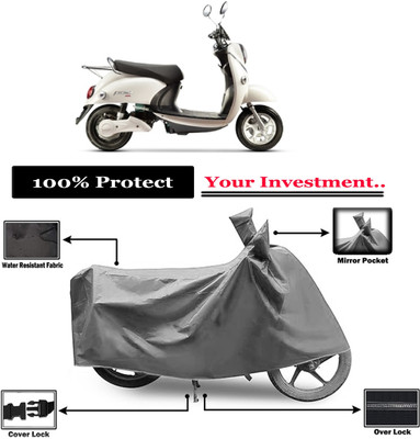 Amexride Two Wheeler Cover for Evolet(Polo BS6, Grey)