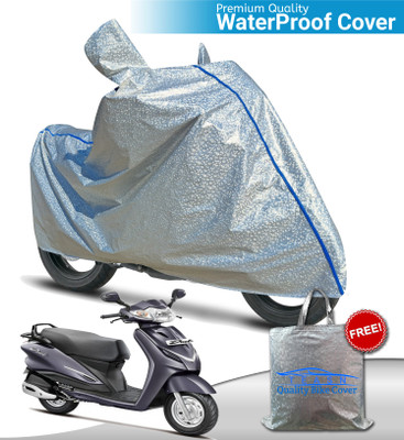 TEASN Waterproof Two Wheeler Cover for Hero(Duet LX 110CC, Silver)