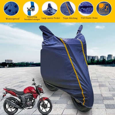 GARREGE Waterproof Two Wheeler Cover for Honda(CB Trigger, Blue)