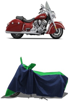 SUGASHRI Waterproof Two Wheeler Cover for Indian(Springfield, Green, Blue)