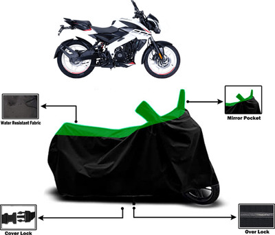 Amexride Two Wheeler Cover for Bajaj(Pulsar NS 200, Green)