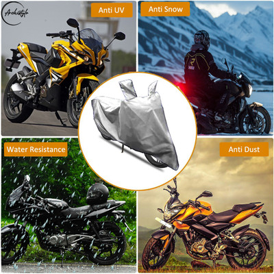 Hillberg Waterproof Two Wheeler Cover for Bajaj(CT 125X, Silver)