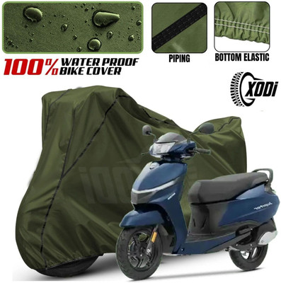 xodi Waterproof Two Wheeler Cover for TVS(Jupiter, Green, Black)