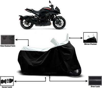 Amexride Two Wheeler Cover for Suzuki(Katana BS6, White)