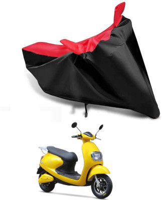 KEDIT Two Wheeler Cover for Techo Electra(Red, Black)