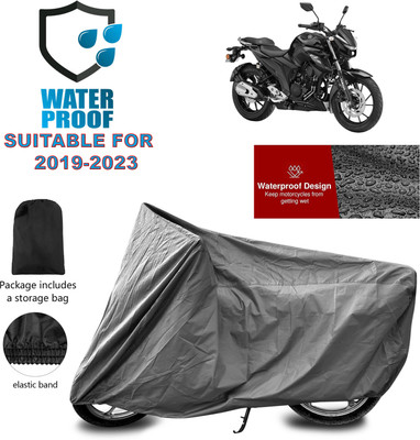 PAGORA Waterproof Two Wheeler Cover for Yamaha(FZ 25, Grey)