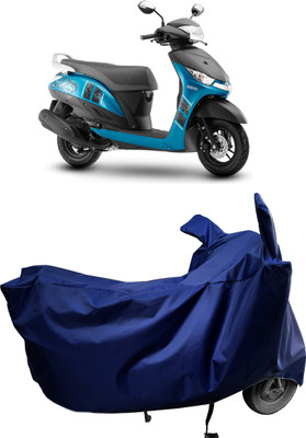 Amexride Two Wheeler Cover for Yamaha(Alpha BS6 BS6, Blue)