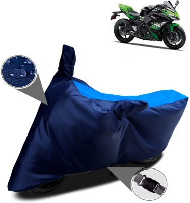 MMSSTAR Waterproof Two Wheeler Cover for Kawasaki(Ninja 650, Blue)