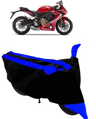 ABORDABLE Two Wheeler Cover for Honda(CBR650R, Black, Blue)