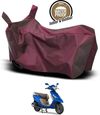 SEBONGO Waterproof Two Wheeler Cover for TVS(Scooty Zest 110, Maroon)