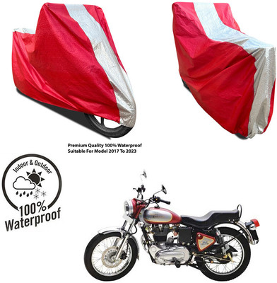 AutoGalaxy Waterproof Two Wheeler Cover for Yamaha(Fascino 125 FI, Silver, Red)