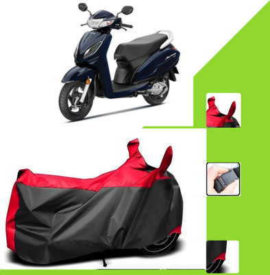 WMIZEXA Two Wheeler Cover for Universal For Bike(Activa 4G, Black, Red)