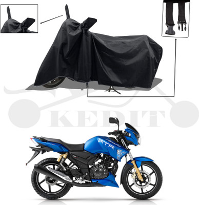 KEDIT Two Wheeler Cover for TVS(Apache, Black)