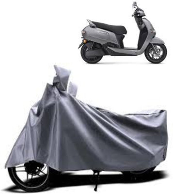 Mdstar Waterproof Two Wheeler Cover for TVS(iQube, Grey)