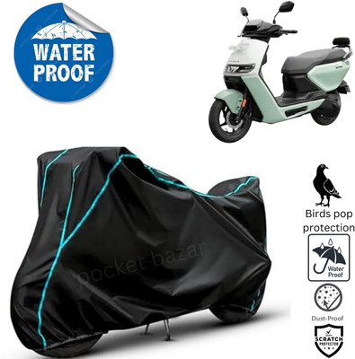 pocket bazar Waterproof Two Wheeler Cover for Ather(Scooty, Black)