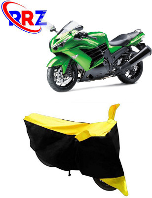 RRZ Waterproof Two Wheeler Cover for Kawasaki(Ninja ZX-14R, Black, Yellow)