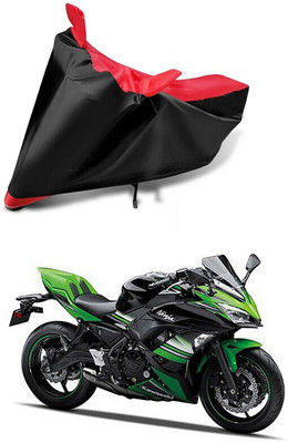 DeepShakshi AUTOMOTIVE Waterproof Two Wheeler Cover for Kawasaki(Ninja 650, Red, Black)
