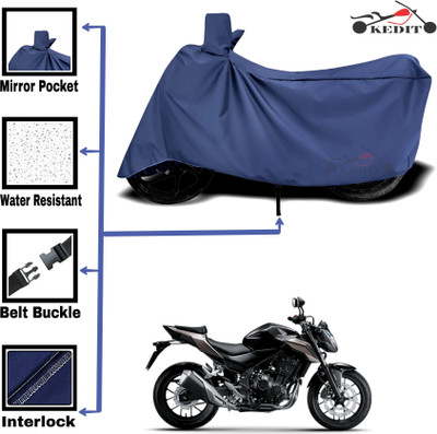 KEDIT Two Wheeler Cover for Universal For Bike(CB 500, Blue)