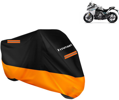 Horseyaart Waterproof Two Wheeler Cover for CFMoto(650GT BS6, Orange)