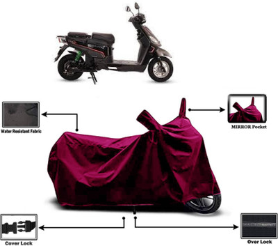 KEDIT Two Wheeler Cover for Hero(Electric NYX e5, Maroon)