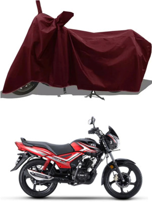 Mdstar Waterproof Two Wheeler Cover for TVS(Star City Plus, Maroon)