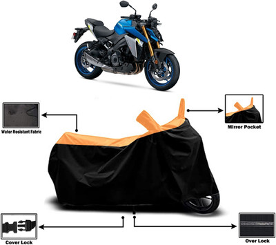 Amexride Two Wheeler Cover for Suzuki(GSX S1000, Orange)