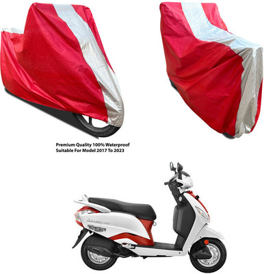 AutoGalaxy Waterproof Two Wheeler Cover for Hero(Maestro Edge 110 BS6, Silver, Red)