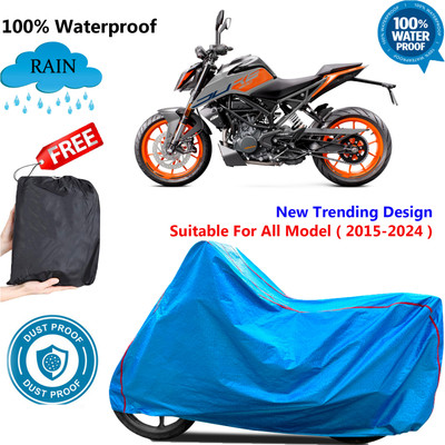 OliverX Waterproof Two Wheeler Cover for KTM(200 Duke BS6, Blue)