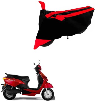 DeepShakshi AUTOMOTIVE Two Wheeler Cover for Indus(Yo Spark, Black, Red)