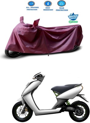 Genipap Waterproof Two Wheeler Cover for Ather(450 X, Maroon)