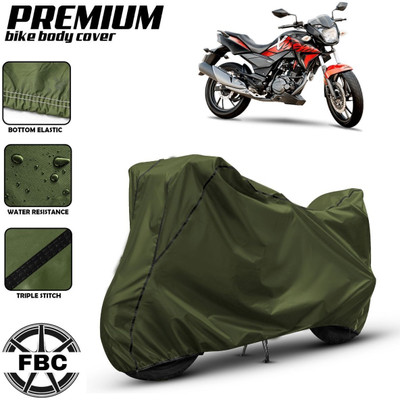FBC Waterproof Two Wheeler Cover for Honda(CBZ, Green)