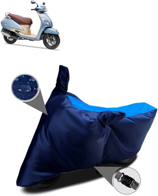 DeepShakshi AUTOMOTIVE Two Wheeler Cover for TVS(Jupiter Grande, Blue, Black)