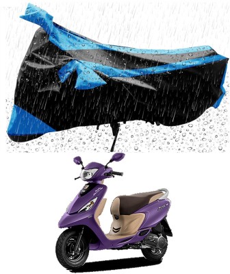 Mdstar Waterproof Two Wheeler Cover for TVS(Scooty Zest 110, Blue, Black)