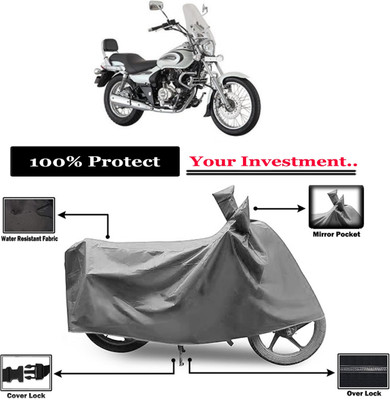 Amexride Two Wheeler Cover for Bajaj(Avenger 220 Cruise, Grey)