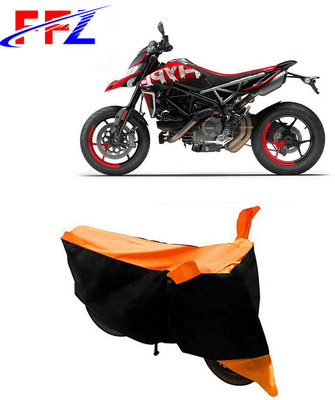 FFZ Waterproof Two Wheeler Cover for Ducati(Hypermotard, Black, Orange)