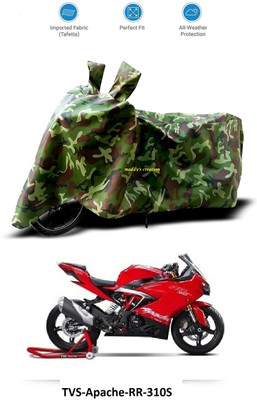 maddy's creation Waterproof Two Wheeler Cover for TVS(Apache RR 310, Multicolor)