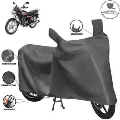 MADAFIYA Waterproof Two Wheeler Cover for Hero(Splendor PRO, Grey)